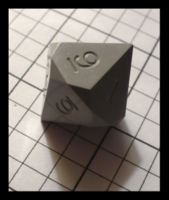Dice : Dice - 10D - Grey Precision Uninked Faceted Ebay 2009
